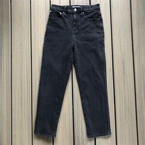 Madewell Black High Rise Classic Straight Jeans Size 26